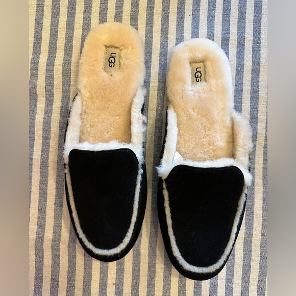 UGG Lane Black Suede Slippers - Picture 5 of 8